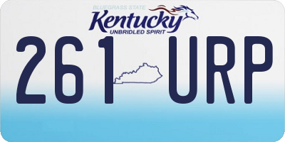 KY license plate 261URP