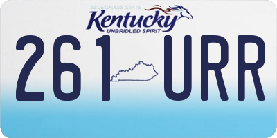 KY license plate 261URR