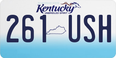 KY license plate 261USH