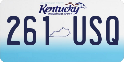 KY license plate 261USQ