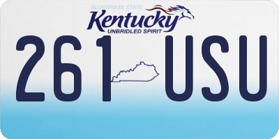 KY license plate 261USU