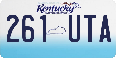 KY license plate 261UTA