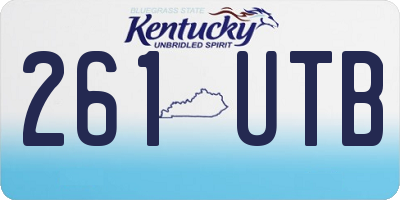 KY license plate 261UTB