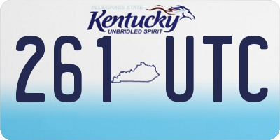 KY license plate 261UTC