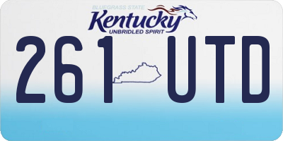 KY license plate 261UTD