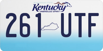 KY license plate 261UTF