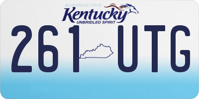 KY license plate 261UTG