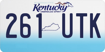 KY license plate 261UTK