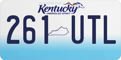 KY license plate 261UTL