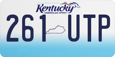 KY license plate 261UTP