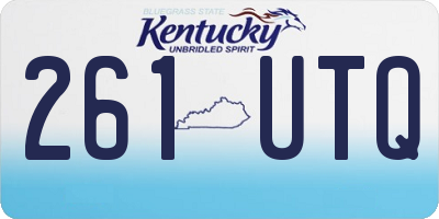 KY license plate 261UTQ
