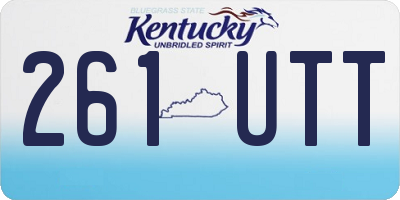 KY license plate 261UTT