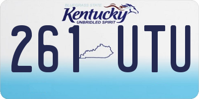 KY license plate 261UTU