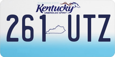 KY license plate 261UTZ