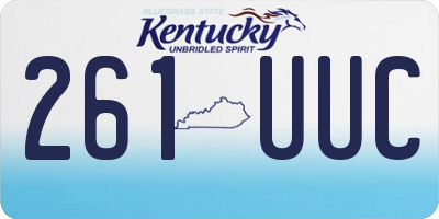 KY license plate 261UUC