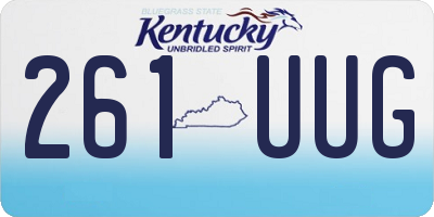 KY license plate 261UUG