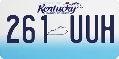 KY license plate 261UUH