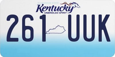 KY license plate 261UUK