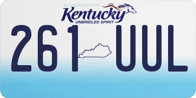 KY license plate 261UUL