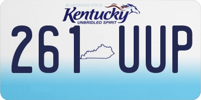 KY license plate 261UUP