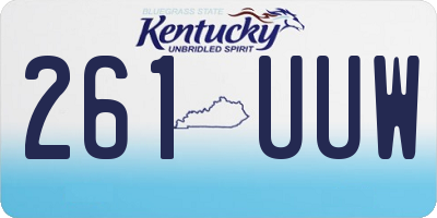 KY license plate 261UUW