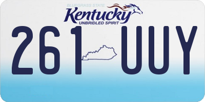 KY license plate 261UUY