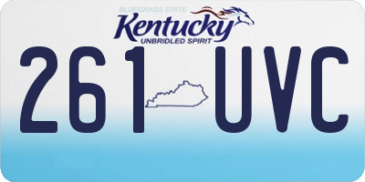 KY license plate 261UVC