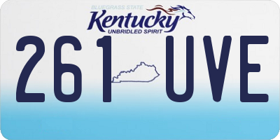 KY license plate 261UVE