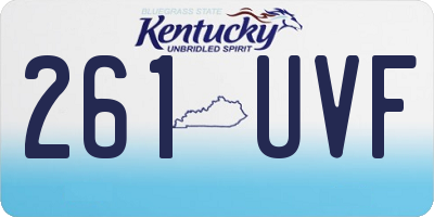 KY license plate 261UVF