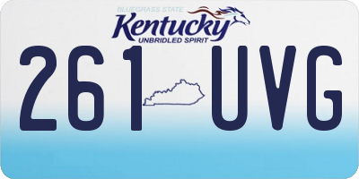 KY license plate 261UVG
