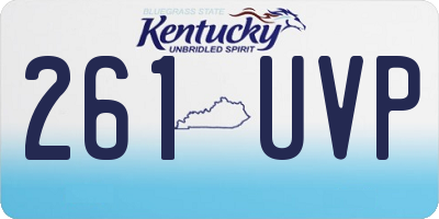 KY license plate 261UVP