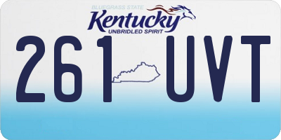 KY license plate 261UVT