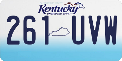 KY license plate 261UVW