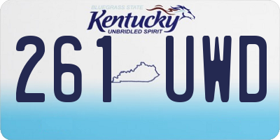 KY license plate 261UWD
