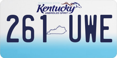 KY license plate 261UWE