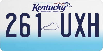 KY license plate 261UXH