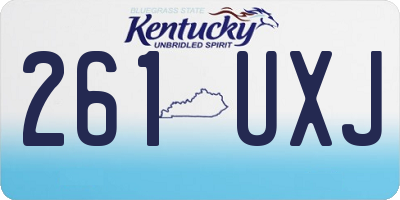KY license plate 261UXJ