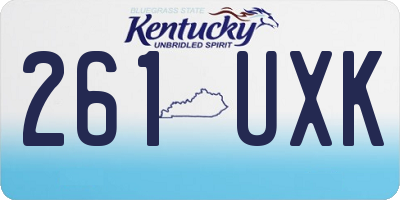 KY license plate 261UXK