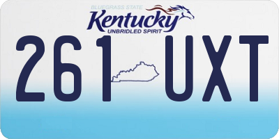 KY license plate 261UXT