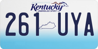 KY license plate 261UYA