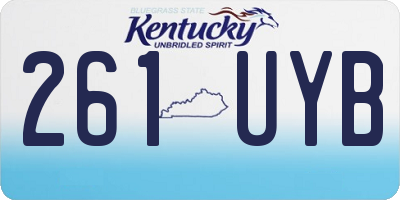 KY license plate 261UYB