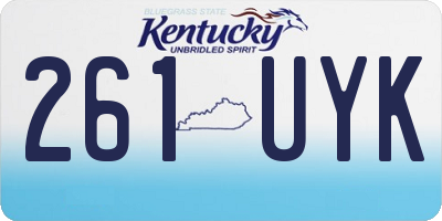 KY license plate 261UYK