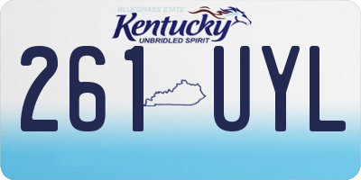 KY license plate 261UYL