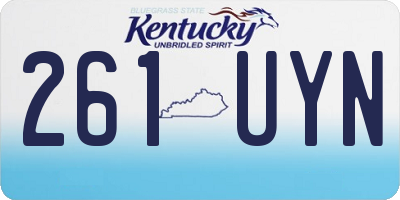 KY license plate 261UYN