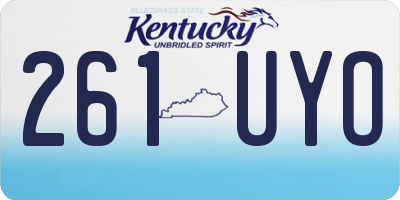 KY license plate 261UYO