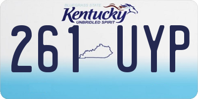 KY license plate 261UYP