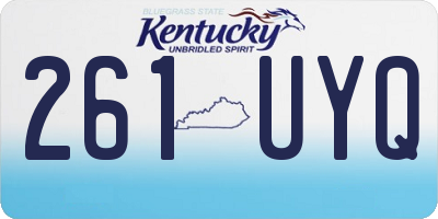 KY license plate 261UYQ