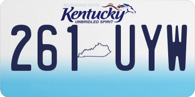 KY license plate 261UYW