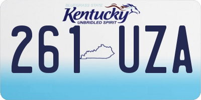 KY license plate 261UZA