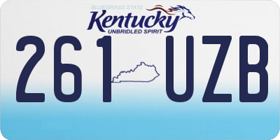 KY license plate 261UZB
